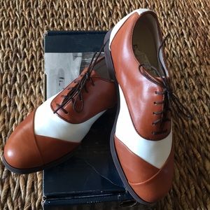 FootJoy “Europa Collection”. White/brown. Size 7.5
